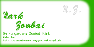 mark zombai business card