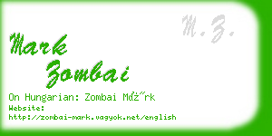 mark zombai business card